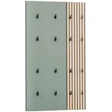 Schildmeyer Mid.you Garderobenpaneel Grün, Eiche, 73.5x109x2.6 cm Aufhängemöglichkeit, Garderobe, Garderobenpaneele, Garderobenpaneele