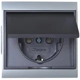 Kopp Schuko-Steckdose 1-fach Silber 2 St.