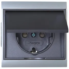 Kopp Schuko-Steckdose 1-fach Silber 2 St.