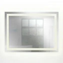 Badspiegel, Badezimmer Spiegel, Badezimmerspiegel Leuchtspiegel 100x70cm LSP03 OHNE Spiegelheizung