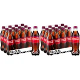 Coca-Cola Cherry - fruchtiges Erfrischungsgetränk mit Kirsch-Geschmack - koffeinhaltiger Softdrink in Einweg Flaschen (12 x 500 ml) (Packung mit 2)