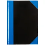 IDENA Kladde liniert 96 Blatt 70g/m2 schwarz/blau DIN A5