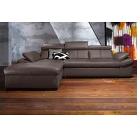 exxpo - sofa fashion Eckcouch Kunstleder 2-Sitzer Braun