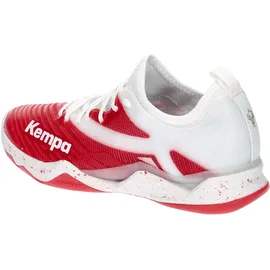 Kempa Hallen-Sport-Schuhe weiß rot