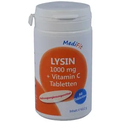 Lysin 1.000 mg+Vitamin C Tabletten MediFit 60 St