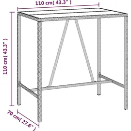 vidaXL Gartenbar-Set 7-tlg. Grau