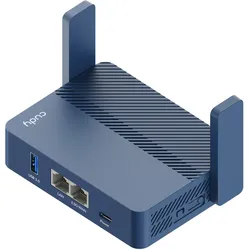 CUDY AX3000, Wi-Fi 6 (802.11ax), Ethernet/LAN, Blau, Tragbarer Router