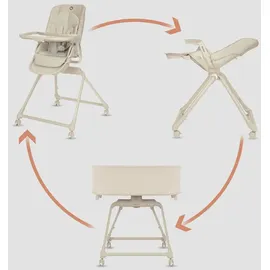 lionelo Maddie Set Hochstuhl Baby 3-in-1 mit 360° Drehfunktion, Kinderhochstuhl mit Liegefunktion als Babywippe & Beistellbett, Höhenverstellbar, 5-Punkt-Gurt, Klappbar, Rollen, Pflegeleicht, ab Gebur