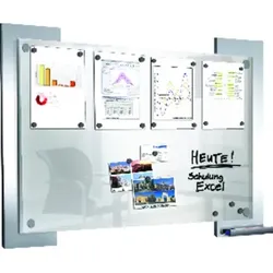 Infoboard Look 1060 x 840mm satinierte Glasplatte