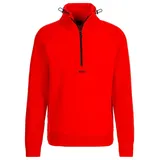 Boss Green V-Ausschnitt-Pullover Zartic mit Reißverschluss rot M