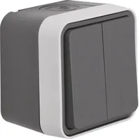 Berker Serienschalter W.1 grau/lichtgrau