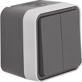 Berker Serienschalter W.1 grau/lichtgrau