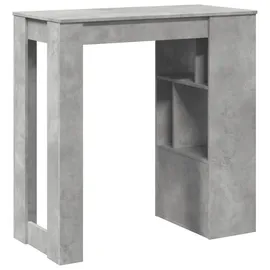 vidaXL Bartisch mit Regal 102 x 50 x 103,5 cm Grau