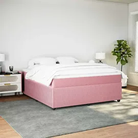 vidaXL Boxspringbett 180 x 200 cm Rosa