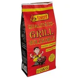 Holzkohle 10 kg, Favorit Qualitäts Grillholzkohle Holzkohle mit hohem Brennwert, aus reinem Laubholz geköhlert