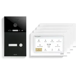 GVS - 1-Familienhaus IP Video Türsprechanlage AVS1318A - Mit 4x7 Zoll Monitor, App, HD-Kamera & Türöffner Funktion