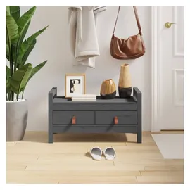vidaXL Truhenbank Flurbank 80x40x43 cm grau