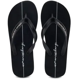 Giorgio Armani Armani Exchange Woman's Cooper, Essential, Printed logo,Flip-Flop Black+ op. white,38 - 38 EU