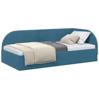 VidaXL Eckbettgestell mit Kopfteil Blau 100 cm x 200