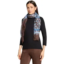 Betty Barclay Basic-Schal mit Animalprint in Blau/Braun | Gr.: onesize