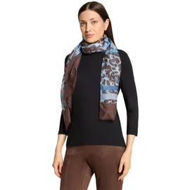 Betty Barclay Basic-Schal mit Animalprint in Blau/Braun | Gr.: onesize
