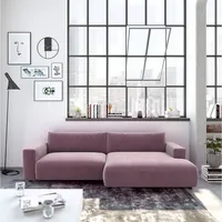 Musterring Ecksofa LUCIA zeitlos, bequem, schöne Detailverarbeitung Breite 296cm, L-Form rosa
