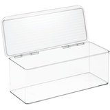 InterDesign iDesign Cabinet/Kitchen Binz Aufbewahrungsbox, stapelbarer Küchen Organizer aus Kunststoff, Vorratsdose mit Deckel, durchsichtig
