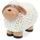 Relaxdays Gartenfigur Schaf Weiß Polyresin 15,5 cm