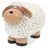 Relaxdays Gartenfigur Schaf Weiß Polyresin 15,5 cm