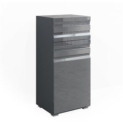 VICCO Badschrank FREDDY anthrazit hochglanz Badezimmer Badregal Midischrank
