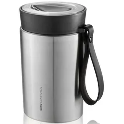 Thermobecher »COMPANION«, doppelwandig vakuumisoliert: hält 9 Stunden warm oder 12 Stunden kalt, 37588840-0 schwarz/silber Ø 11 cm x 18 cm