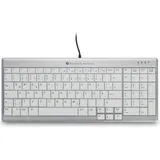 Bakker Elkhuizen BakkerElkhuizen UltraBoard 960 Standard Compact Tastatur Büro USB QWERTZ Schweiz Silber, Weiß - Silber/Weiß