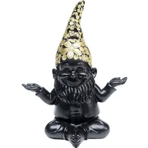 Kare Deko Figur Zwerg Meditation, Schwarz Gold 19cm