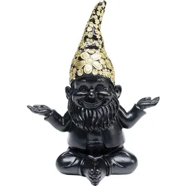 Kare Deko Figur Zwerg Meditation, Schwarz Gold 19cm