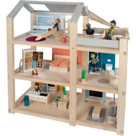Small Foot Company Small Foot 12541 - Puppenhaus Natur mit Möbeln