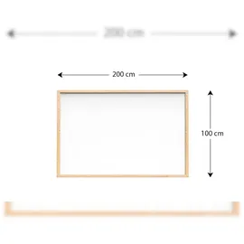 ALLboards Whiteboard mit Naturholzrahmen 200x100cm