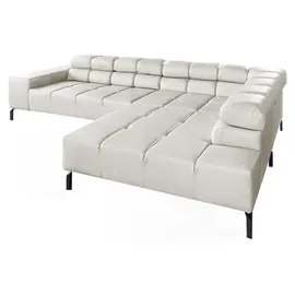 KAWOLA Sofa NELSON hellgrau Recamiere rechts