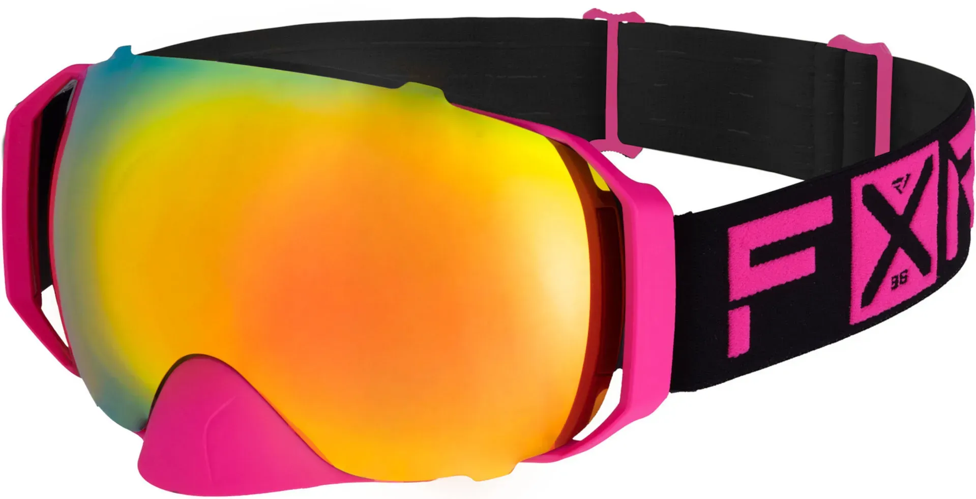 FXR Ride X Spherical Bold Snowmobil Brille, schwarz-pink für Männer