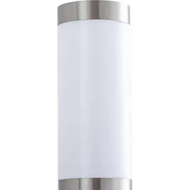 LINDBY Außenwandleuchte Edelstahl 36,5 cm inkl. Bewegungsmelder grau