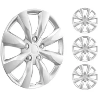 Vevor Radkappen Radnabenkappen Felgenabdeckung 4 Stk. für 16 Zoll Durchmesser, Radkappe (φ440 x 60 mm) mit Druckknopf & Ventildüsenloch, ABS- und PC-Radkappe mit hoher Steifigkeit wetterfest