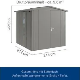 hörmann stauraumsysteme Juno JSD 2,14 x 2,14 m Graualuminium