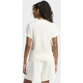 adidas T-Shirt ADIDAS SPORTSWEAR "SOFT LUXUS", Damen, Gr. XXL, sanftes weiß, Obermaterial: 100% Baumwolle, Rundhals, Shirts T-Shirt