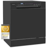 GGV Exquisit Exquisit Mini-Geschirrspüler, Tischspülmaschine, 55 cm breit, spülmaschine klein, ECO-Modus, GSP5508-030D schwarz