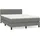 vidaXL Boxspringbett mit Matratze Dunkelgrau 140x200 cm Stoff