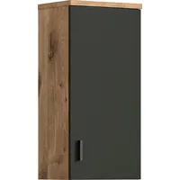 WELLTIME Hängeschrank WELLTIME "Dolo, Breite 37 cm, 1 Tür (Türanschlag wechselbar), 1 Einlegeböden", grau (nox oak), B:37cm H:75cm T:25cm, Schränke, Hängeschrank, Badmöbel, Badschrank, Schrank, Wandschrank, Bad, Badezimmer
