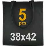 idea home Baumwolltasche Schwarz 38 x 42 cm
