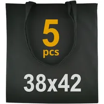 idea home Baumwolltasche Schwarz 38 x 42 cm