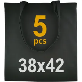 idea home Baumwolltasche Schwarz 38 x 42 cm
