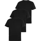 FRUIT OF THE LOOM FRUIT OF THE LOOM, Herren, Gr. S (44/46), schwarz (schwarz, schwarz, schwarz), Single Jersey, Obermaterial: 100% Baumwolle, Basic, schmal, Rundhals, ohne Bündchen, Shirts T-Shirt, mit Rundhalsausschnitt