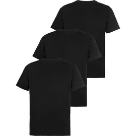 FRUIT OF THE LOOM FRUIT OF THE LOOM, Herren, Gr. S (44/46), schwarz (schwarz, schwarz, schwarz), Single Jersey, Obermaterial: 100% Baumwolle, Basic, schmal, Rundhals, ohne Bündchen, Shirts T-Shirt, mit Rundhalsausschnitt